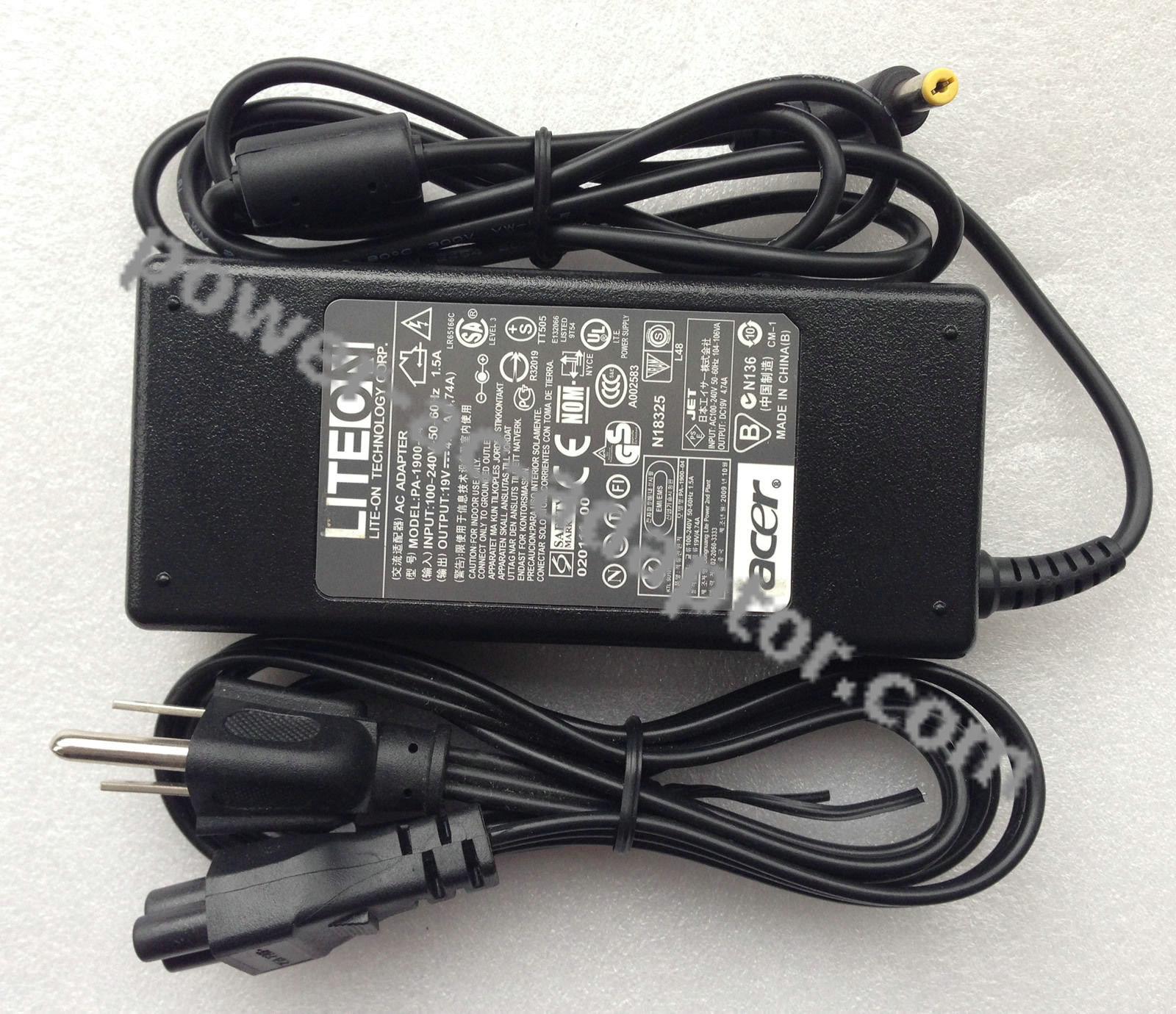 90W AC Adapter Charger for Acer Aspire 7520/7720/8920 Notebook