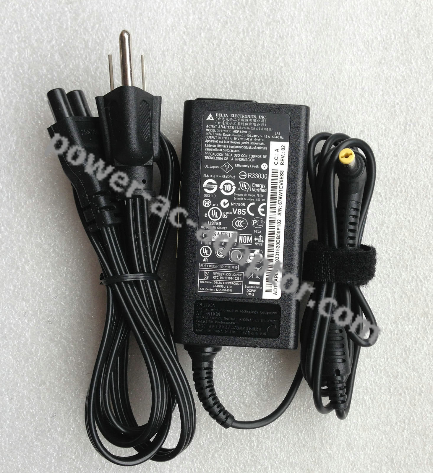 Acer TravelMate 8100 8371 8372 8372t 8471 8472 65W AC Adapter