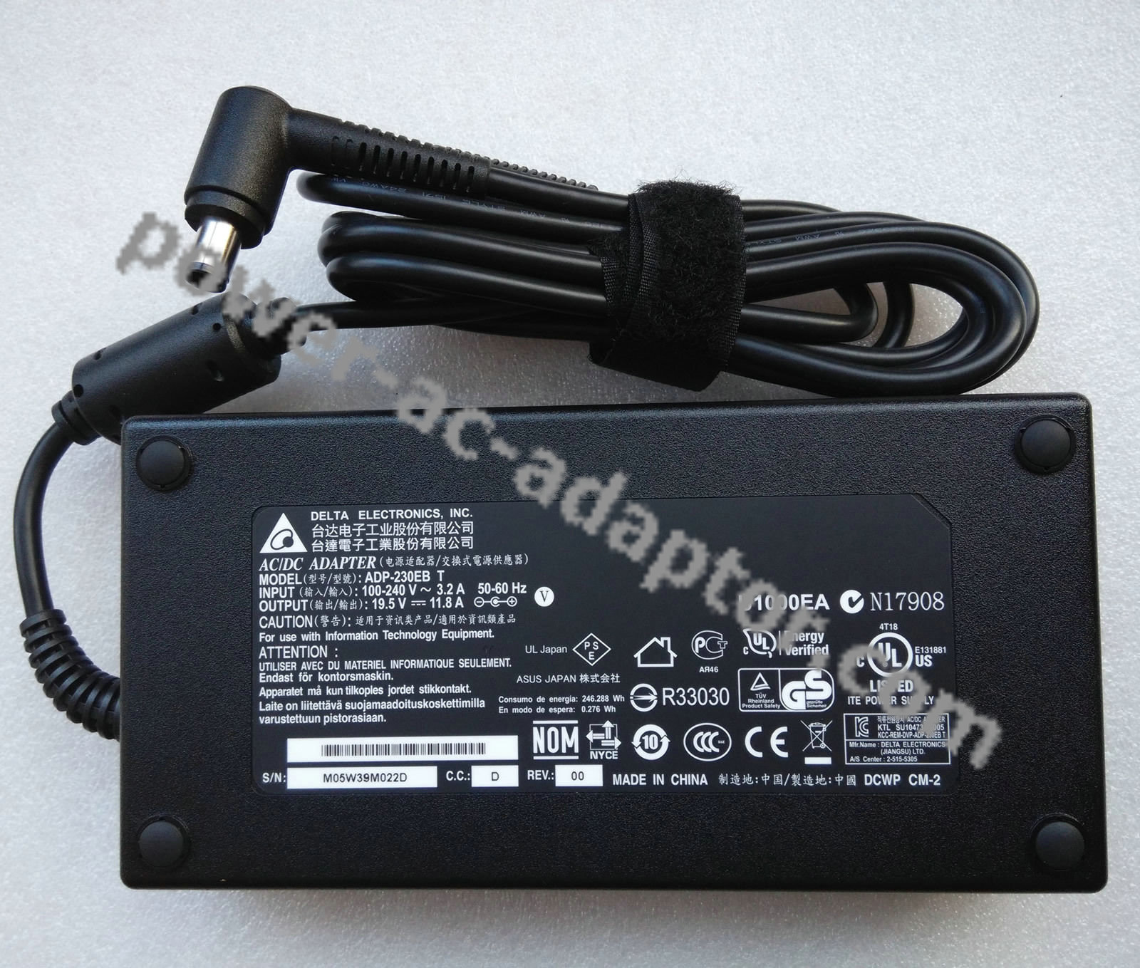 19.5V 11.8A power Cord/Charger ASUS G750JH-DB71 Gaming Laprtop