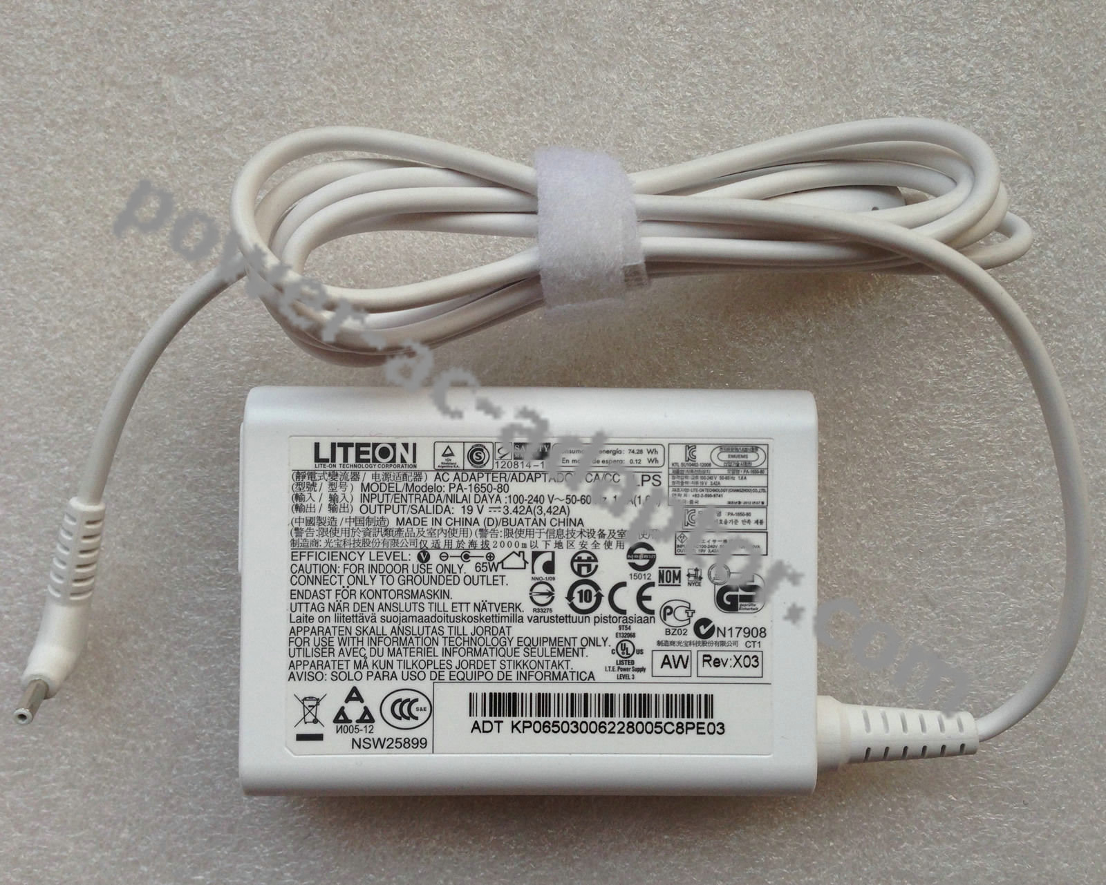 19V 3.42A Original Acer Aspire S7-191-6640 AC Power Adapter Cord