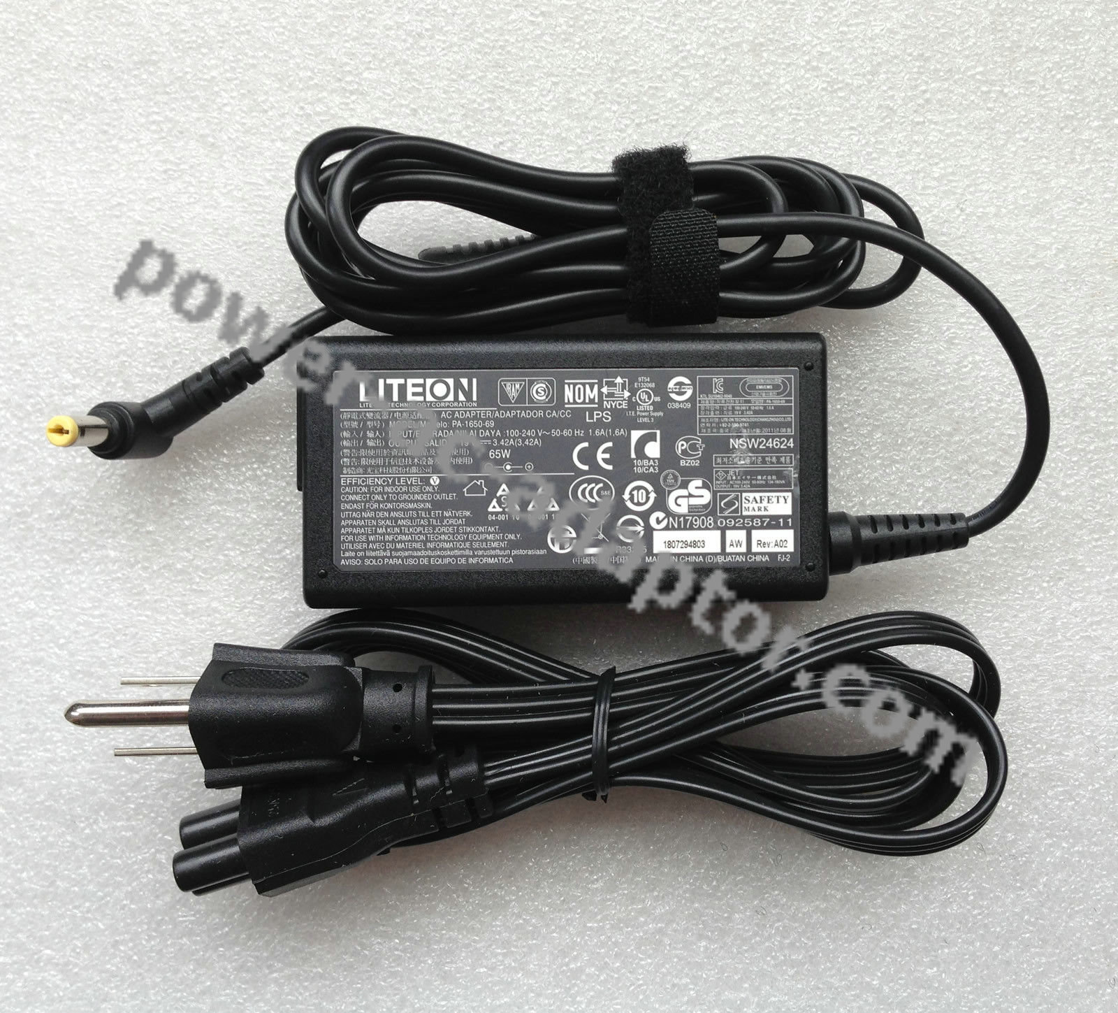 Acer TravelMate 5542 5620 5720 57305740 5742Z 65W Slim AC Adapte