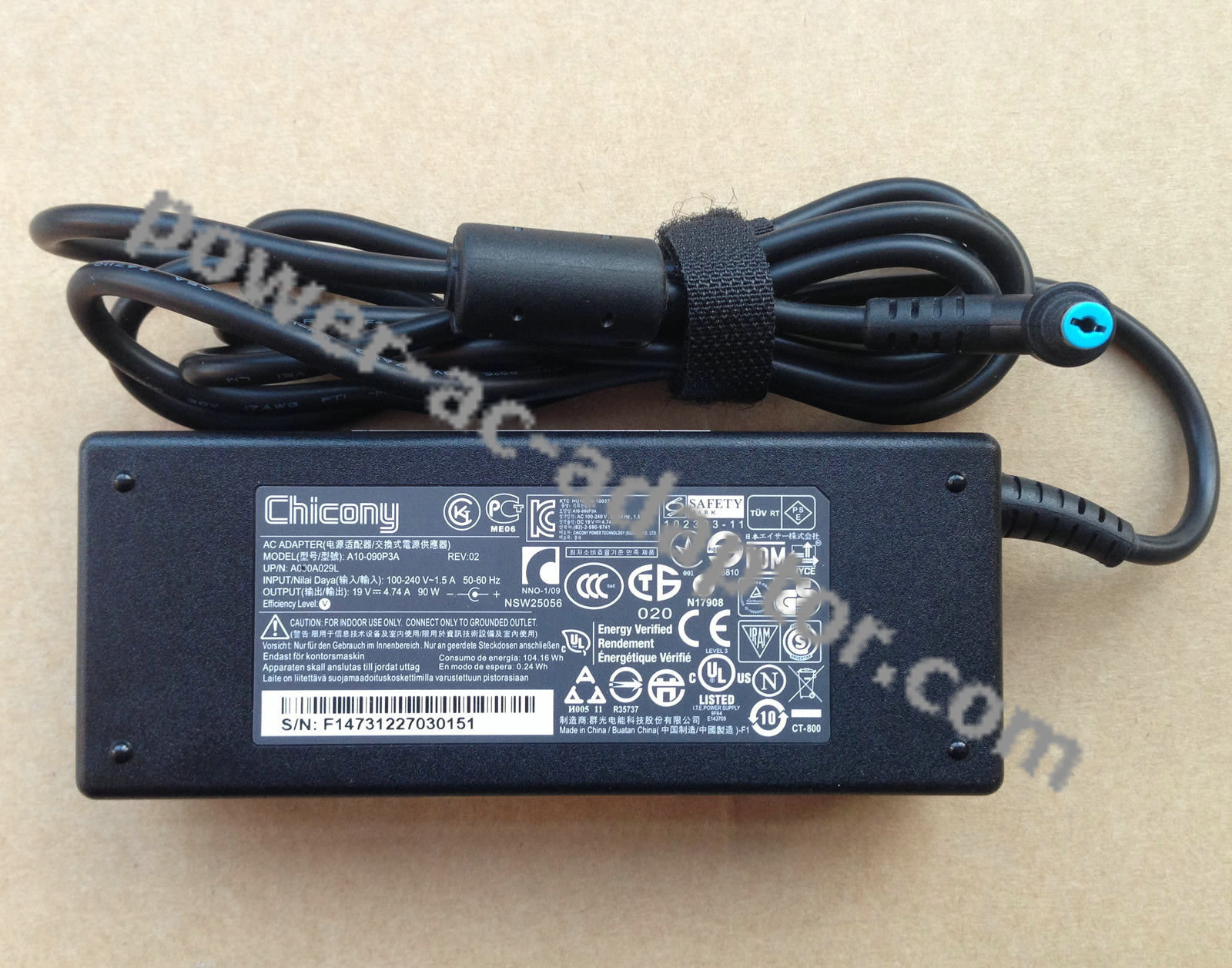 90W AC Power Adapter for Acer Aspire E5-771G-51T2 Notebook