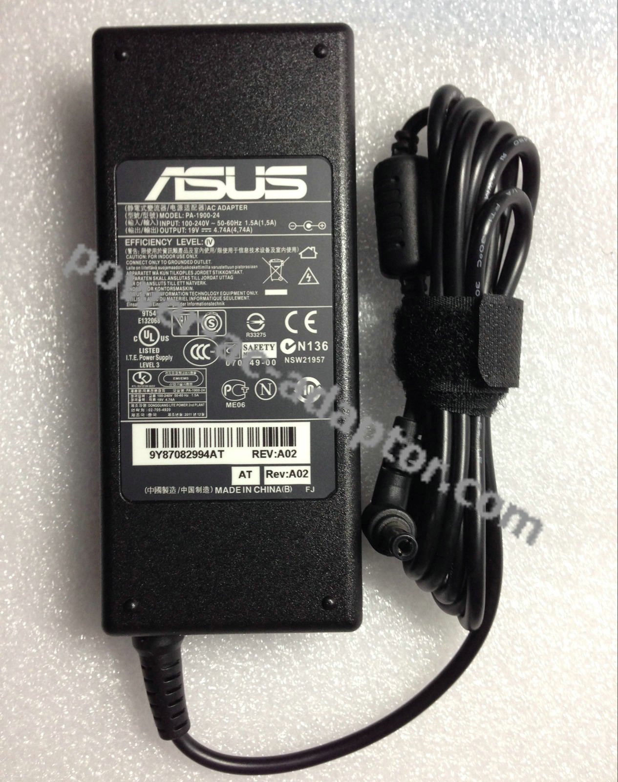 19V 90W AC Adapter Charger Cord for Asus F3 F5 F7 F8 Laptop