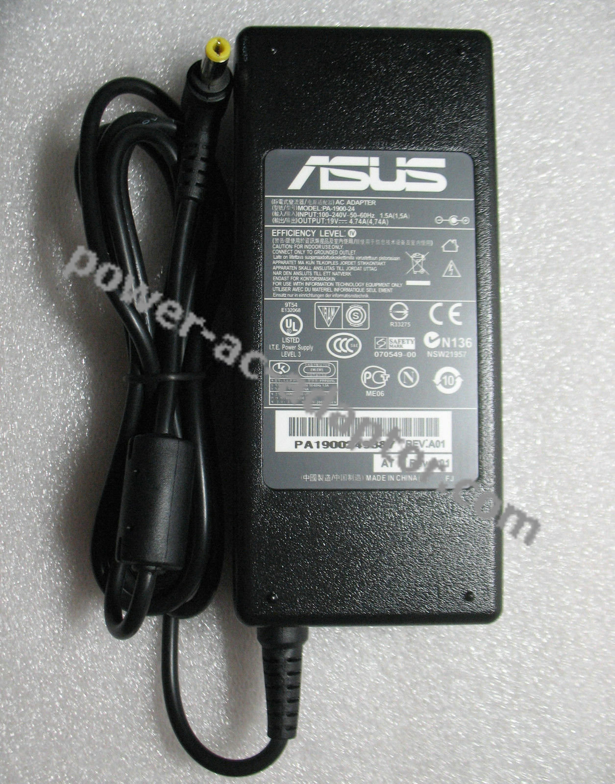 Asus F80 series Charger Power Supply 19V 4.74A