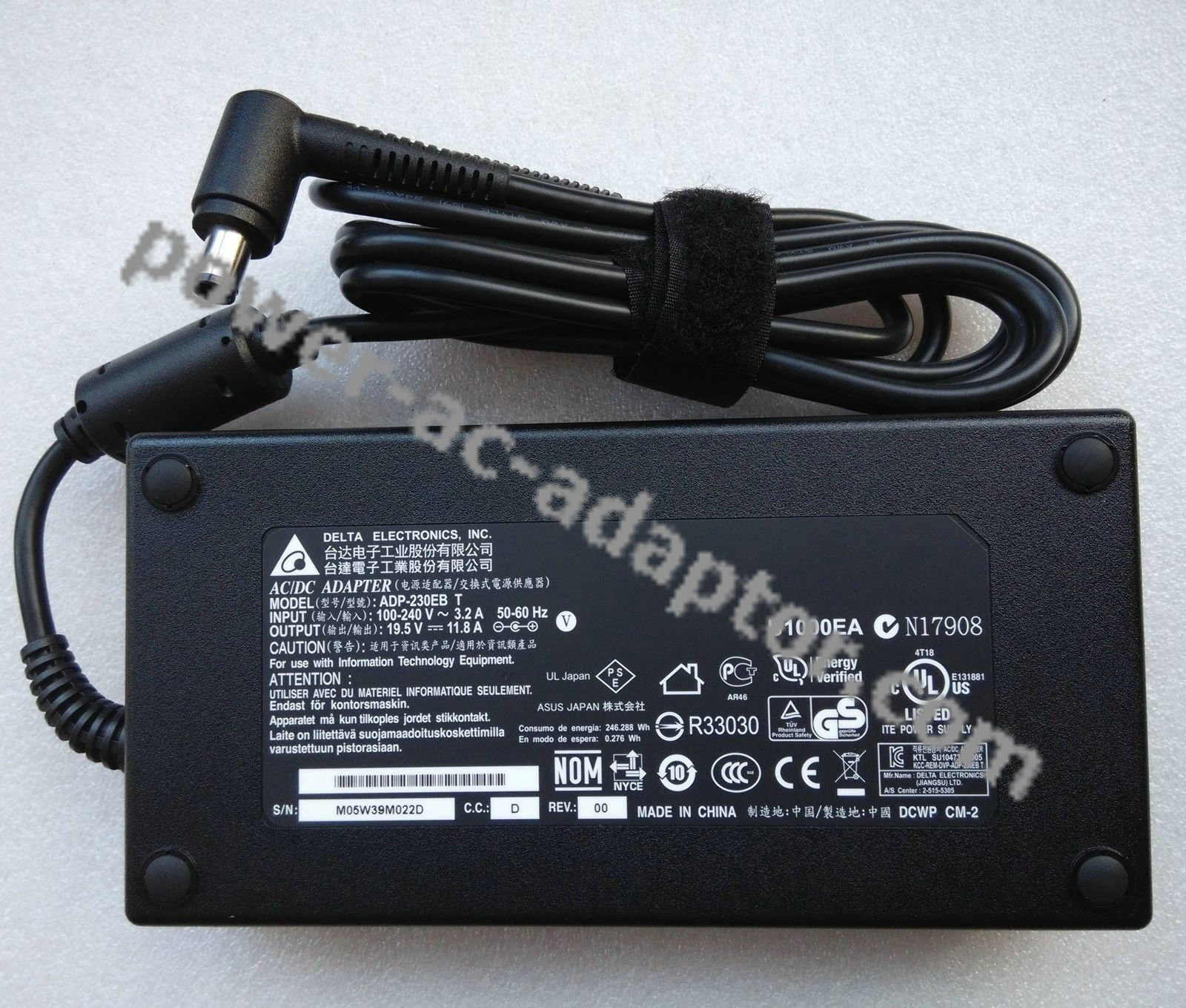 230W 19.5V 11.8A AC Adapter for ASUS ROG G750JZ-T4050H-BE Gaming