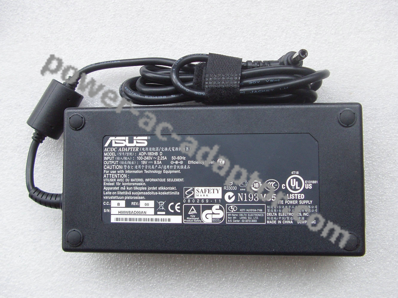 ASUS 180W AC/DC Adapter Charger G75VW-TH71 Gaming Laptop