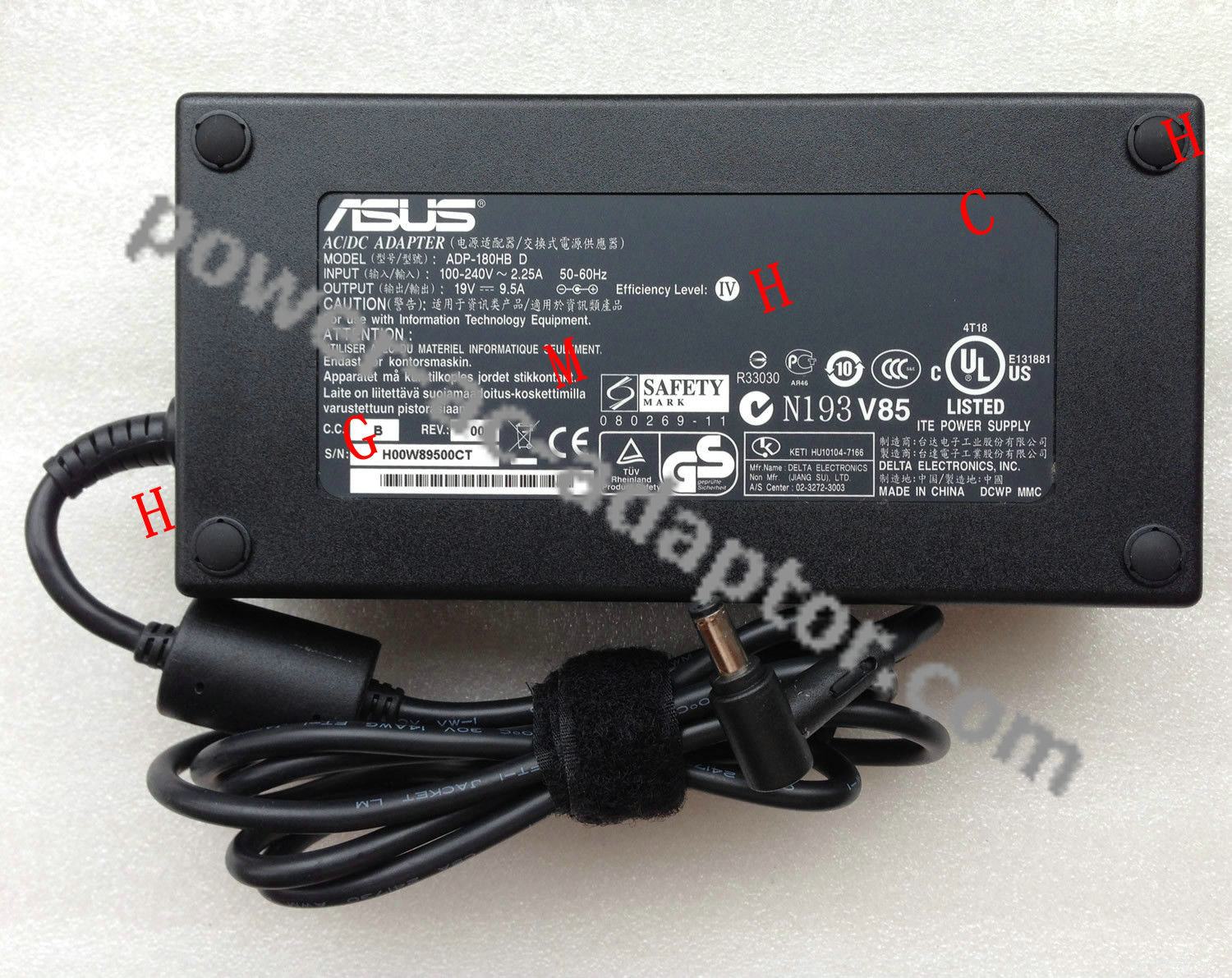 ASUS G55VW G75VW G75VX ADP-180MB 180W AC Adapter