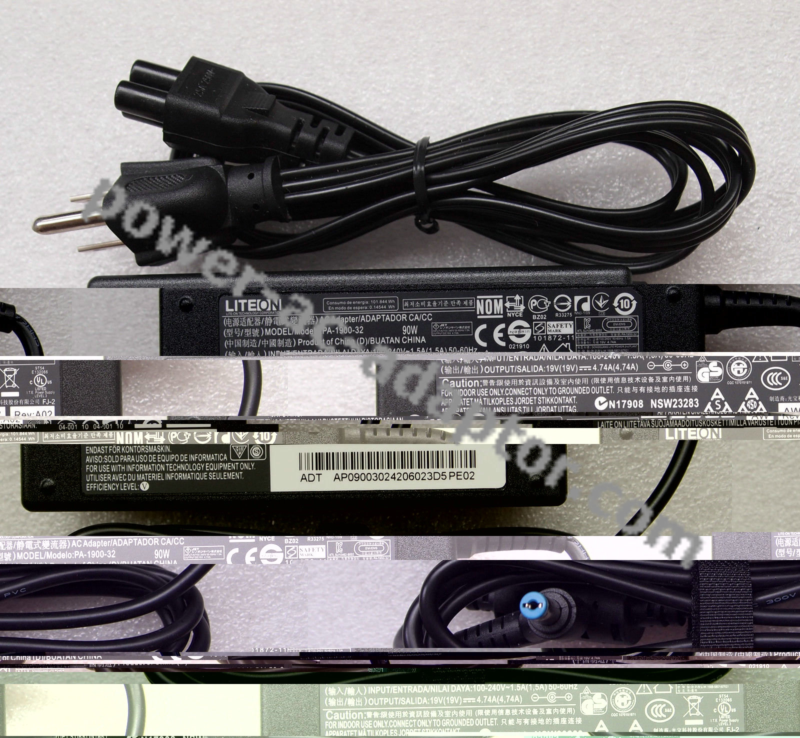 Genuine OEM Acer Aspire V3-571G-6602 90W AC Power Adapter