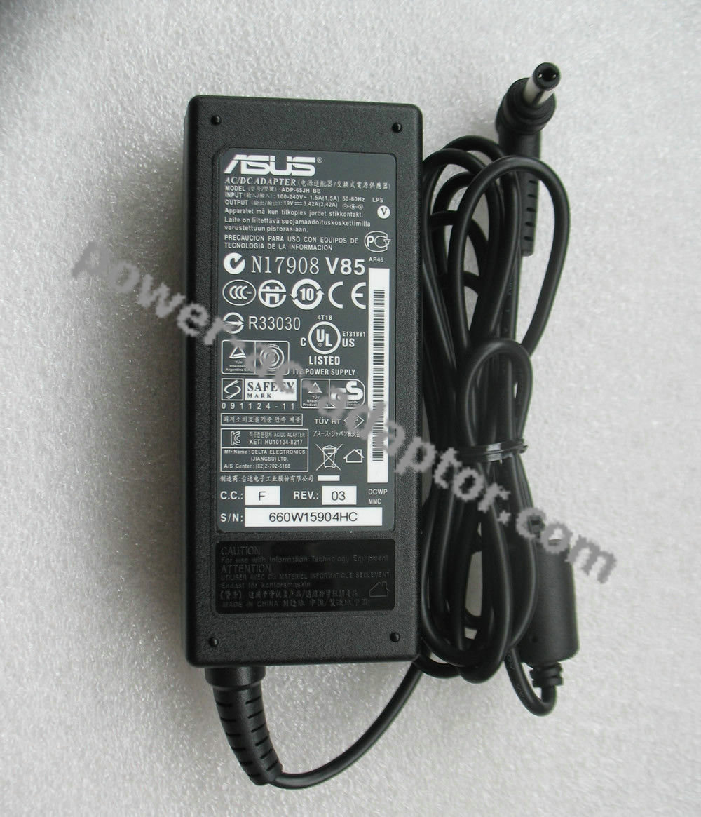 65W AC Adapte Charger Asus VivoBook S400CA-CA020H Ultrabook