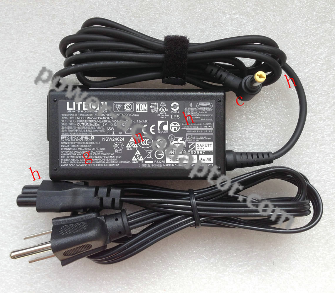 65W AC Power Adapter for Acer Aspire V3-572G-7609 Notebook