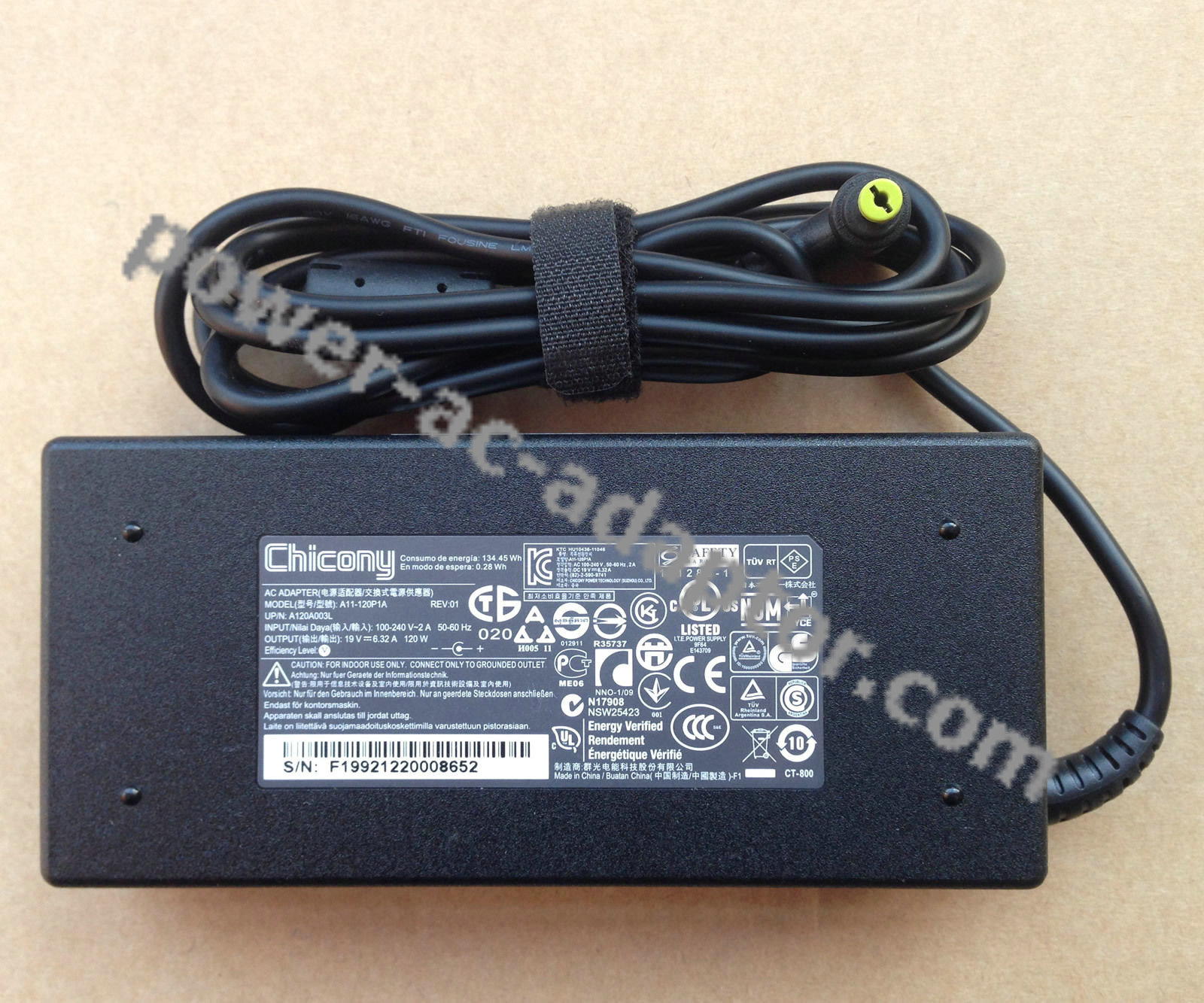 Genuine OEM Acer Aspire V3-771G-9441 120W AC Power Adapter