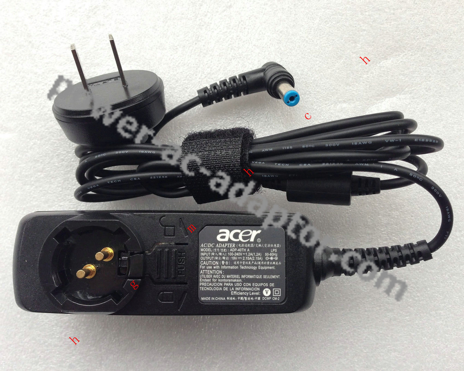 Acer 40W AC Adapter for Acer aspire V5-122P-0467 Notebook