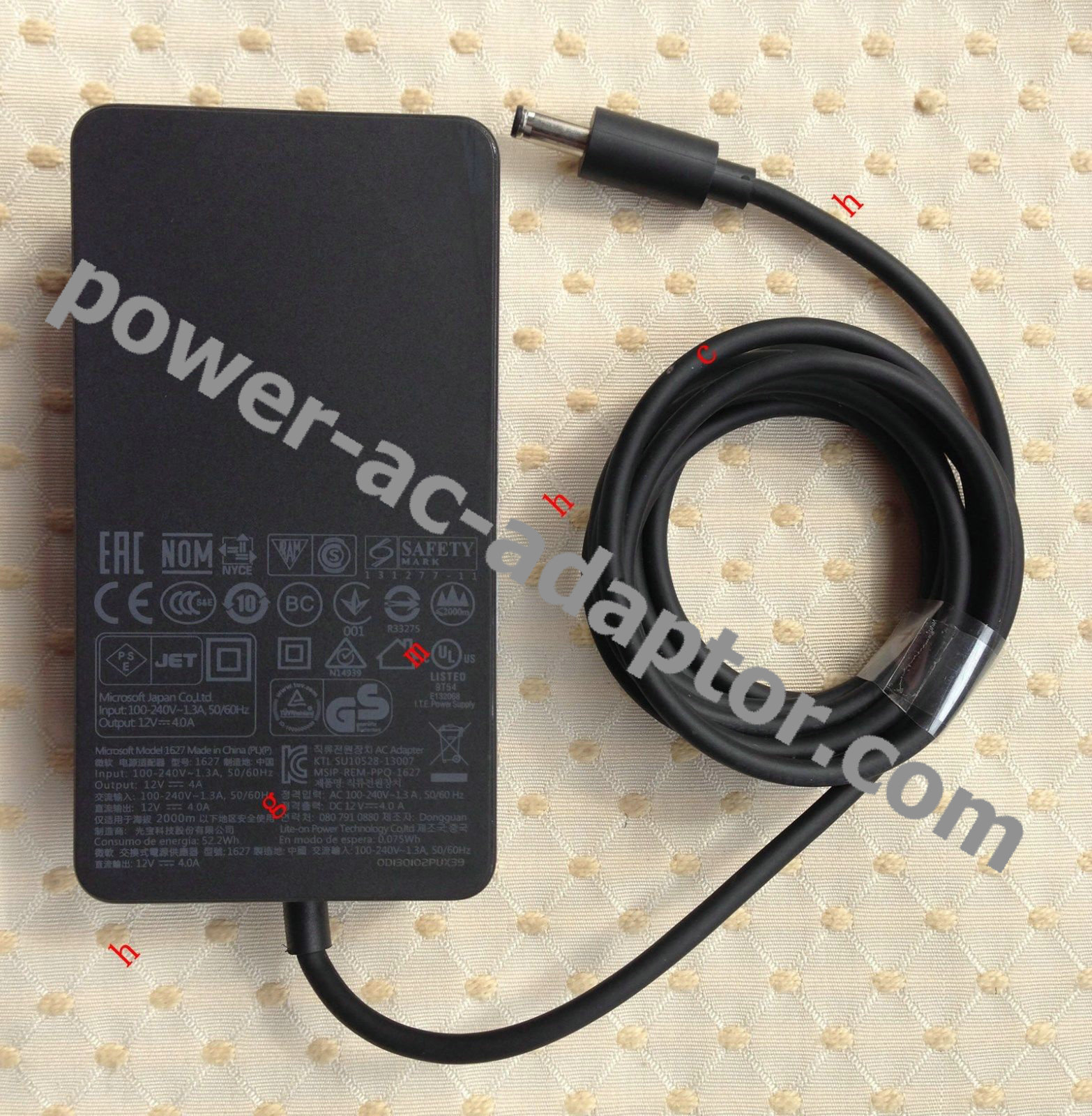 48W Microsoft Surface Pro 3 75G-00015 1627 AC Adapter power
