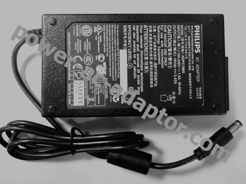 Original 65W Philips ADPC1965 237E4Q AC power Adapter Charger