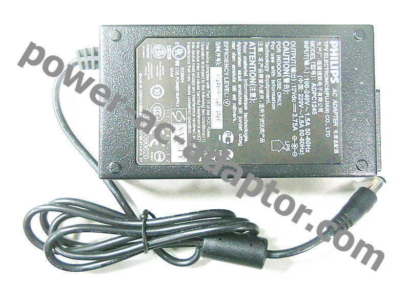 Original 12V 3.75A Philips 274E5Q 224E5Q LCD AC power Adapter