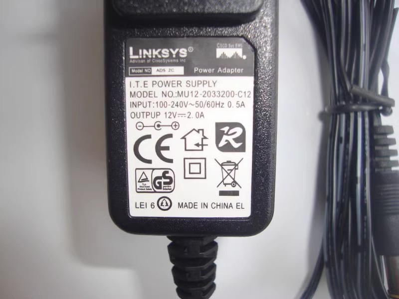 *Brand NEW* LINKSYS MU12-2033200-C12 12V 2A AC ADAPTER Power Supply