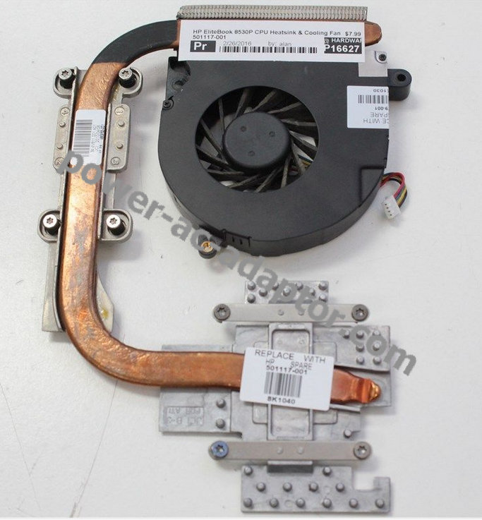Genuine New HP 8530P Laptop CPU Cooling Fan Heatsink 501117-001