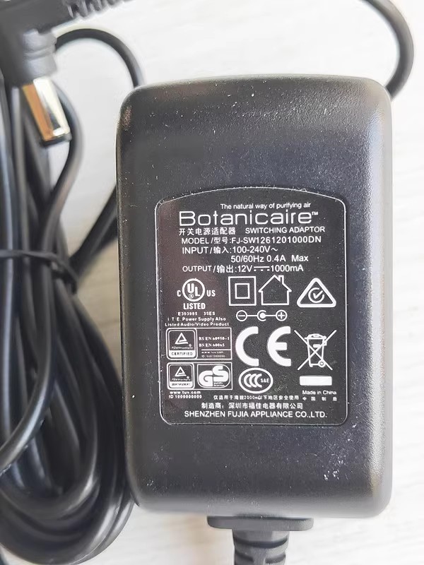 *Brand NEW* AC100-240V 50/60Hz Botanicaire FJ-SW1261201000DN 12V 1000MA AC DC ADAPTHE POWER Supply