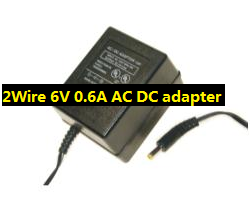 NEW 2Wire 128F 6V 0.6A AC DC Power Charger Adapter SUPPLY!